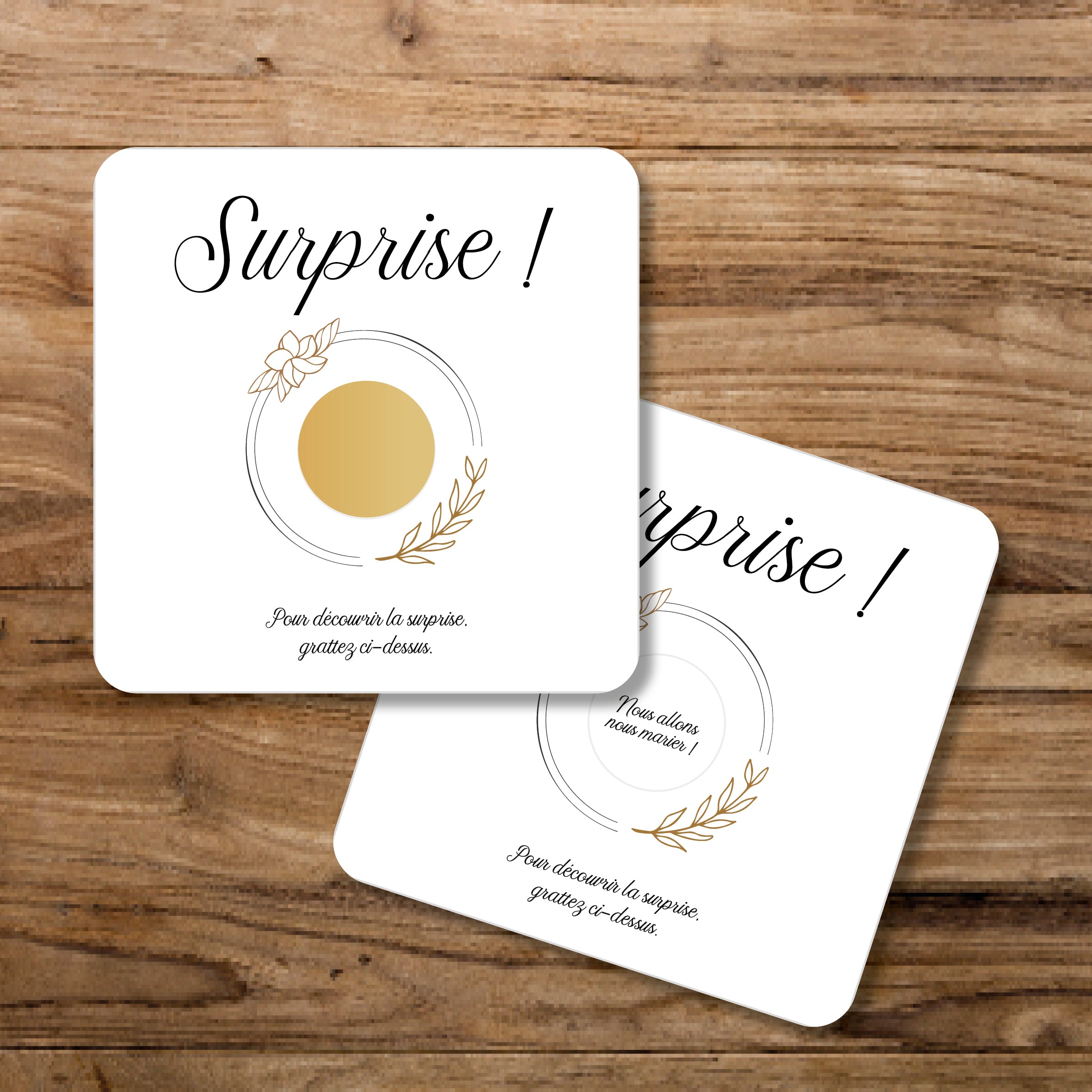 Carte à Gratter personnalisable avec enveloppe