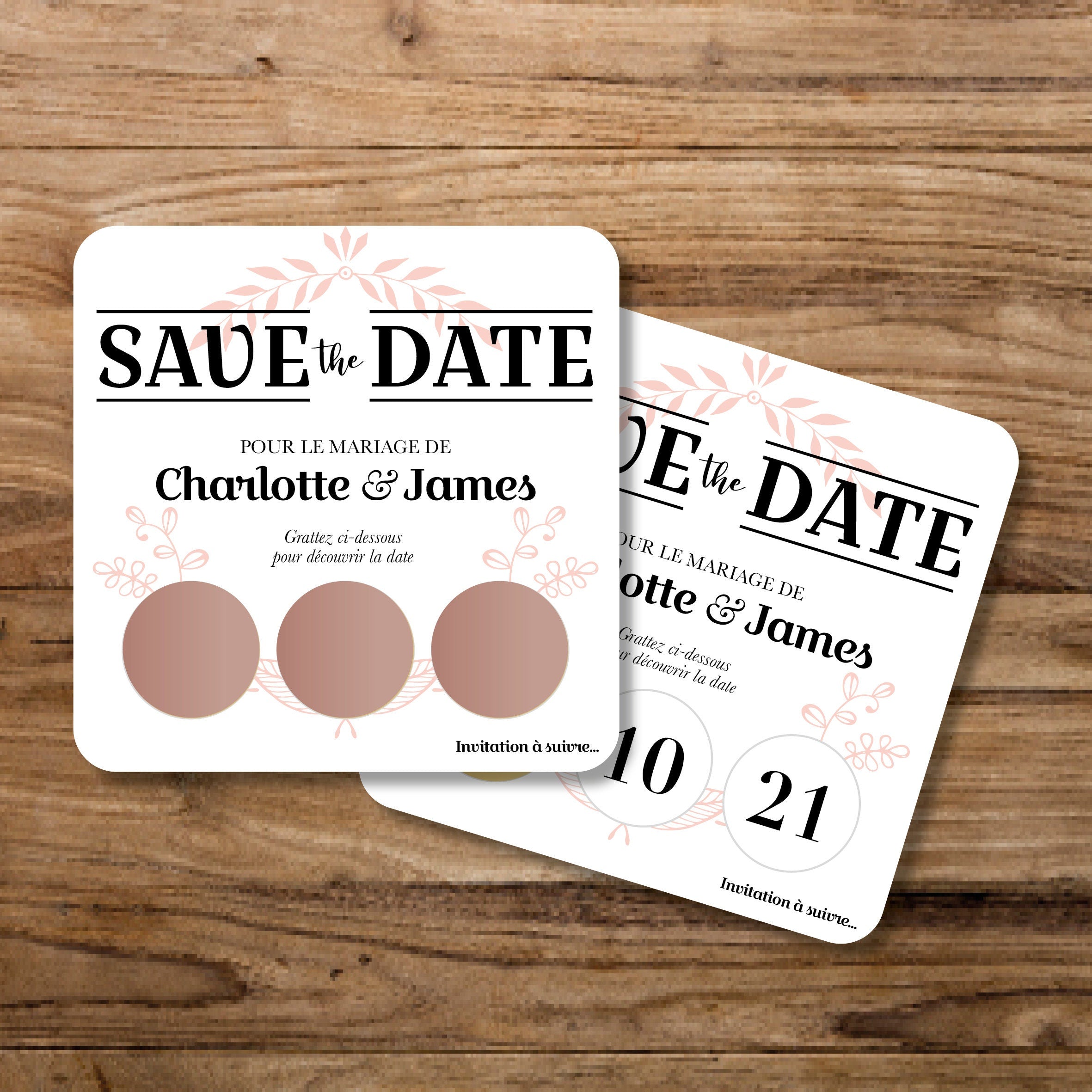 Carte à Gratter personnalisable avec enveloppe