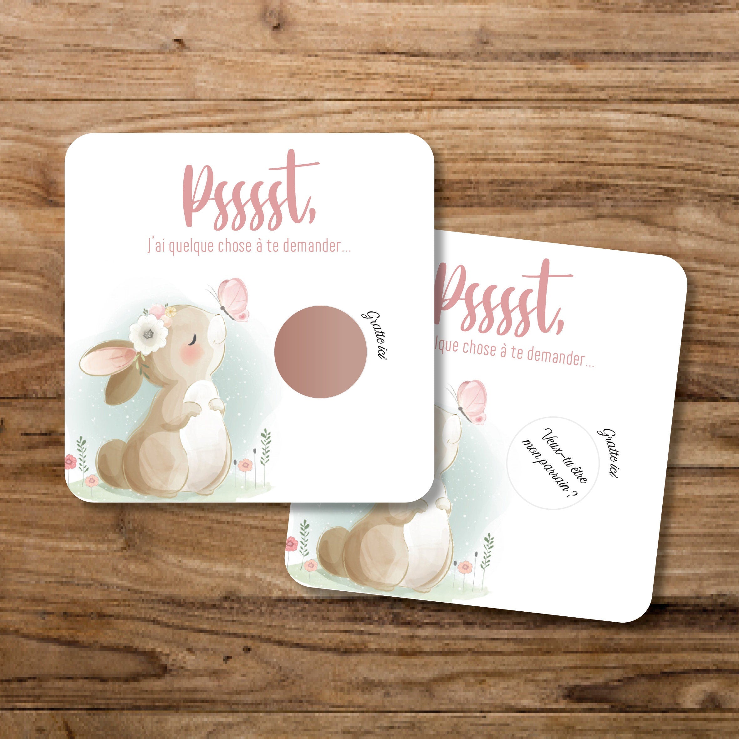 Carte à Gratter personnalisable avec enveloppe