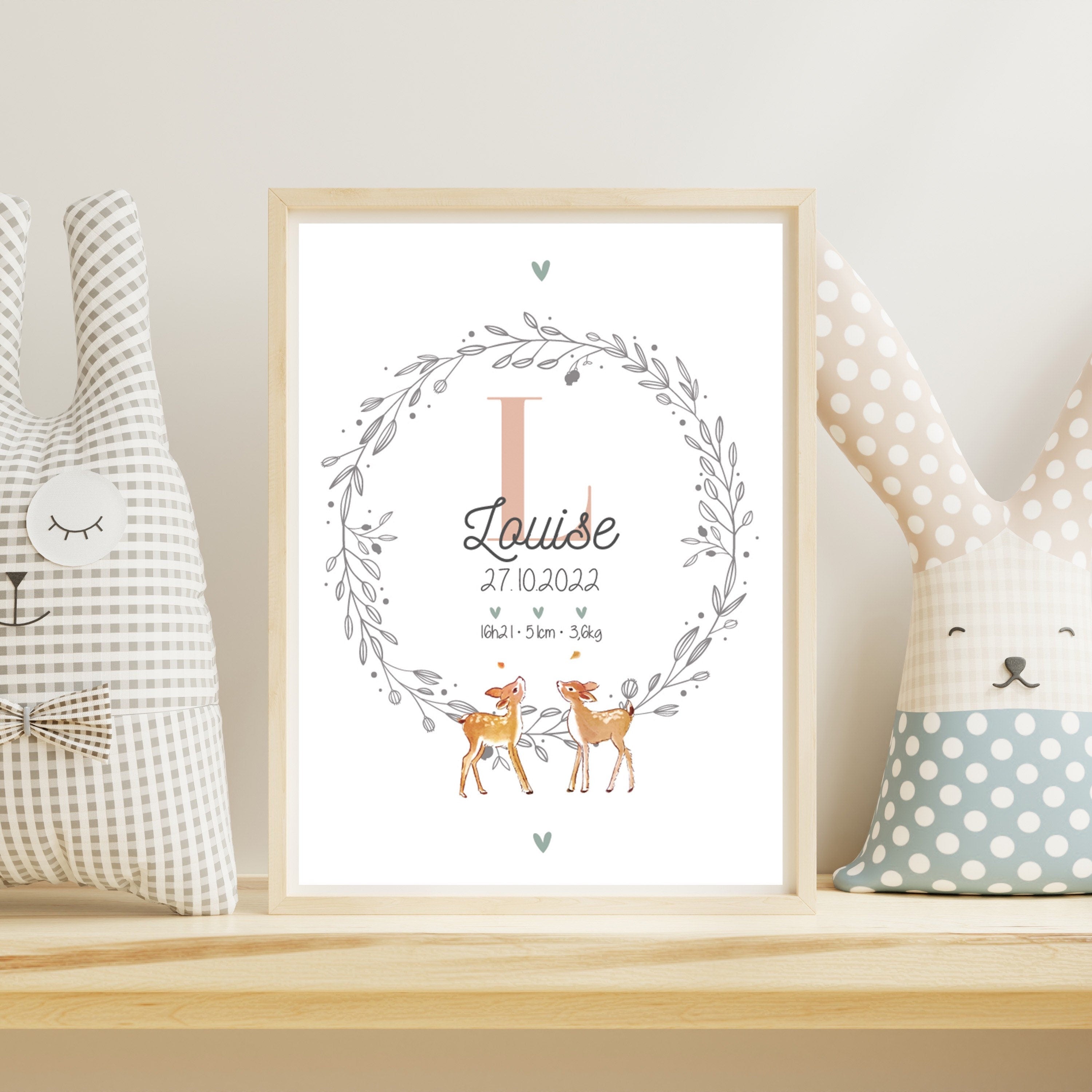 Affiche naissance personnalisable