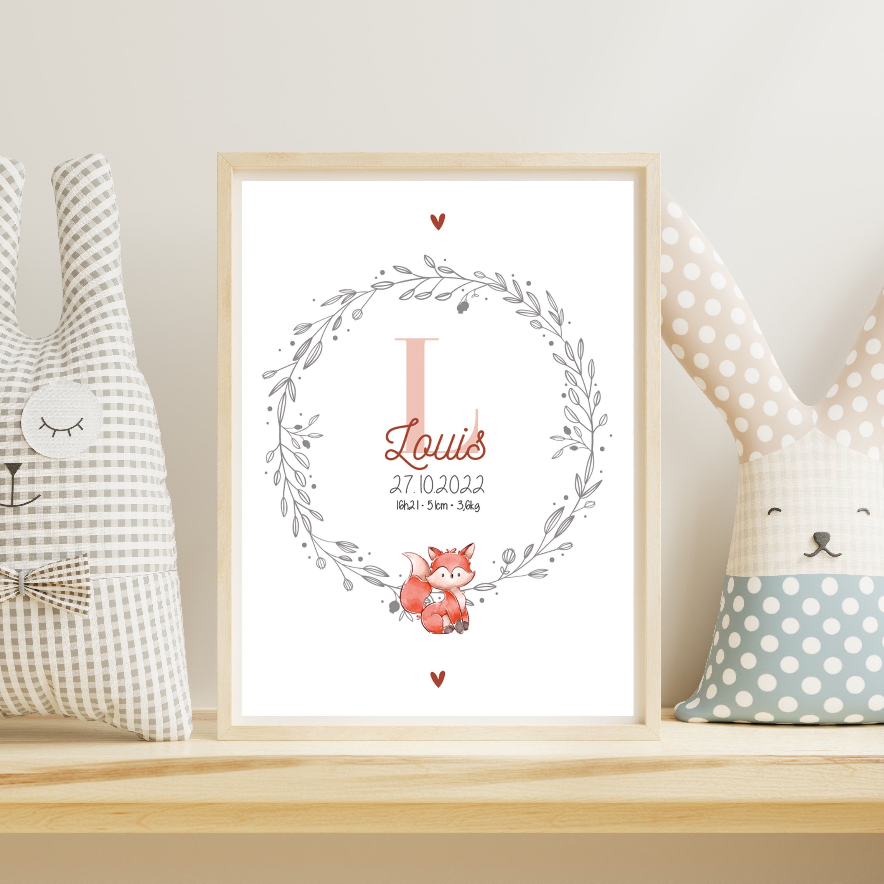 Affiche naissance personnalisable