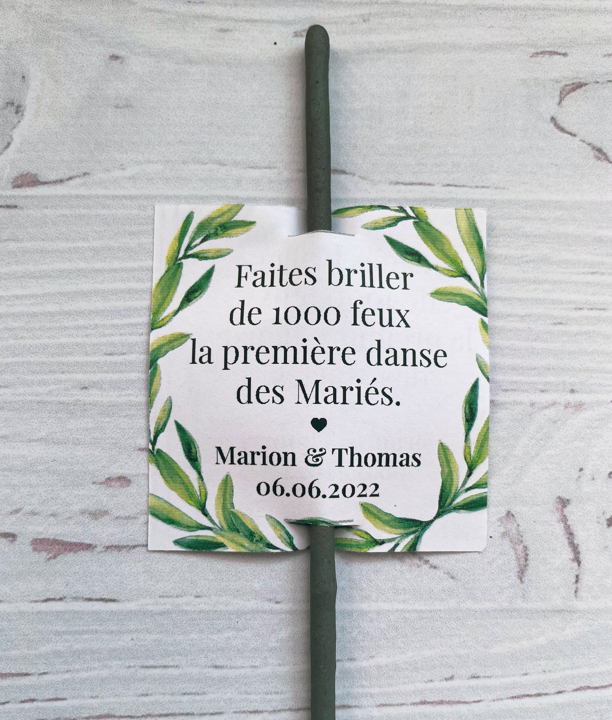 Etiquettes personnalisables cierges magiques - LOT de 10 - vendues sans cierge