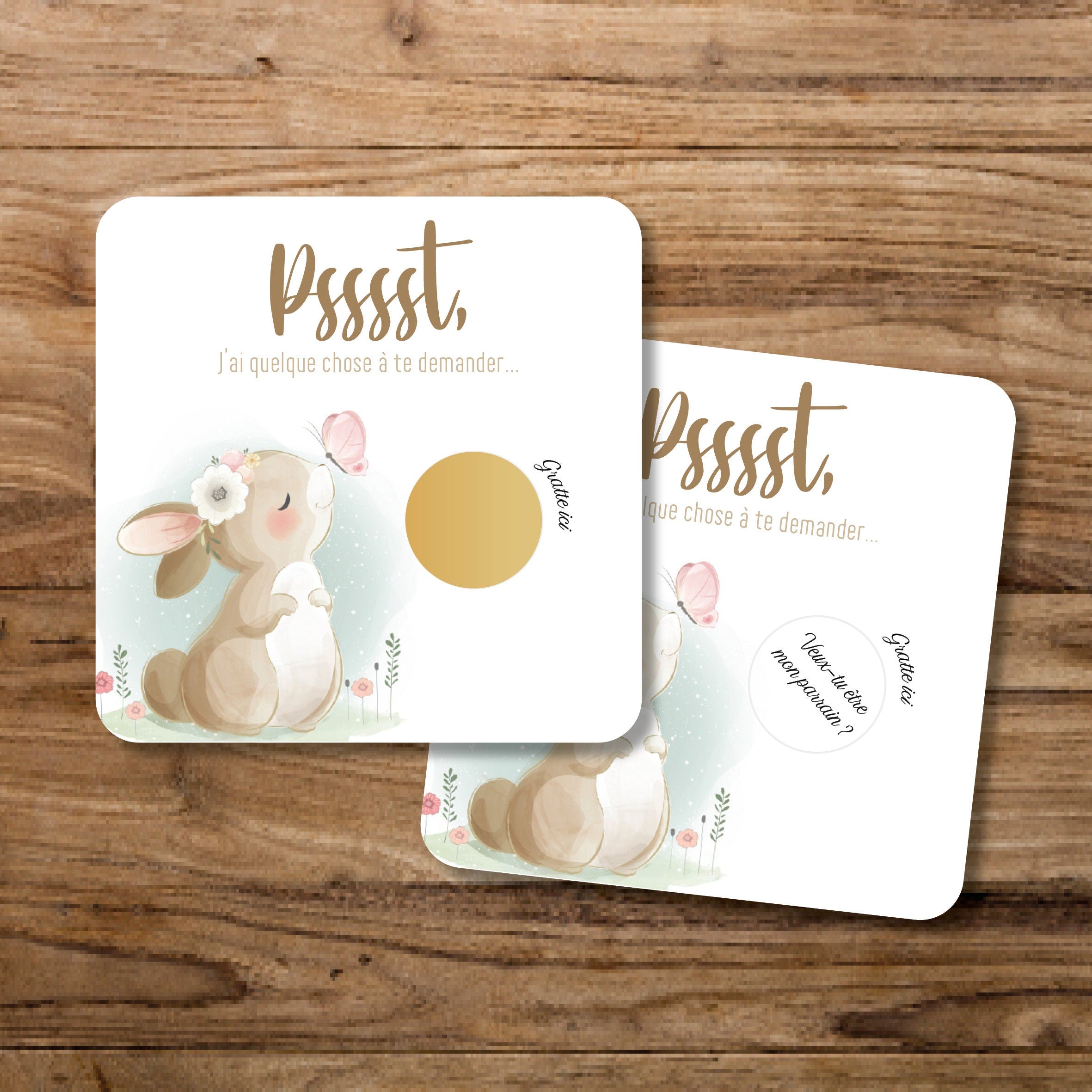 Carte à Gratter personnalisable avec enveloppe