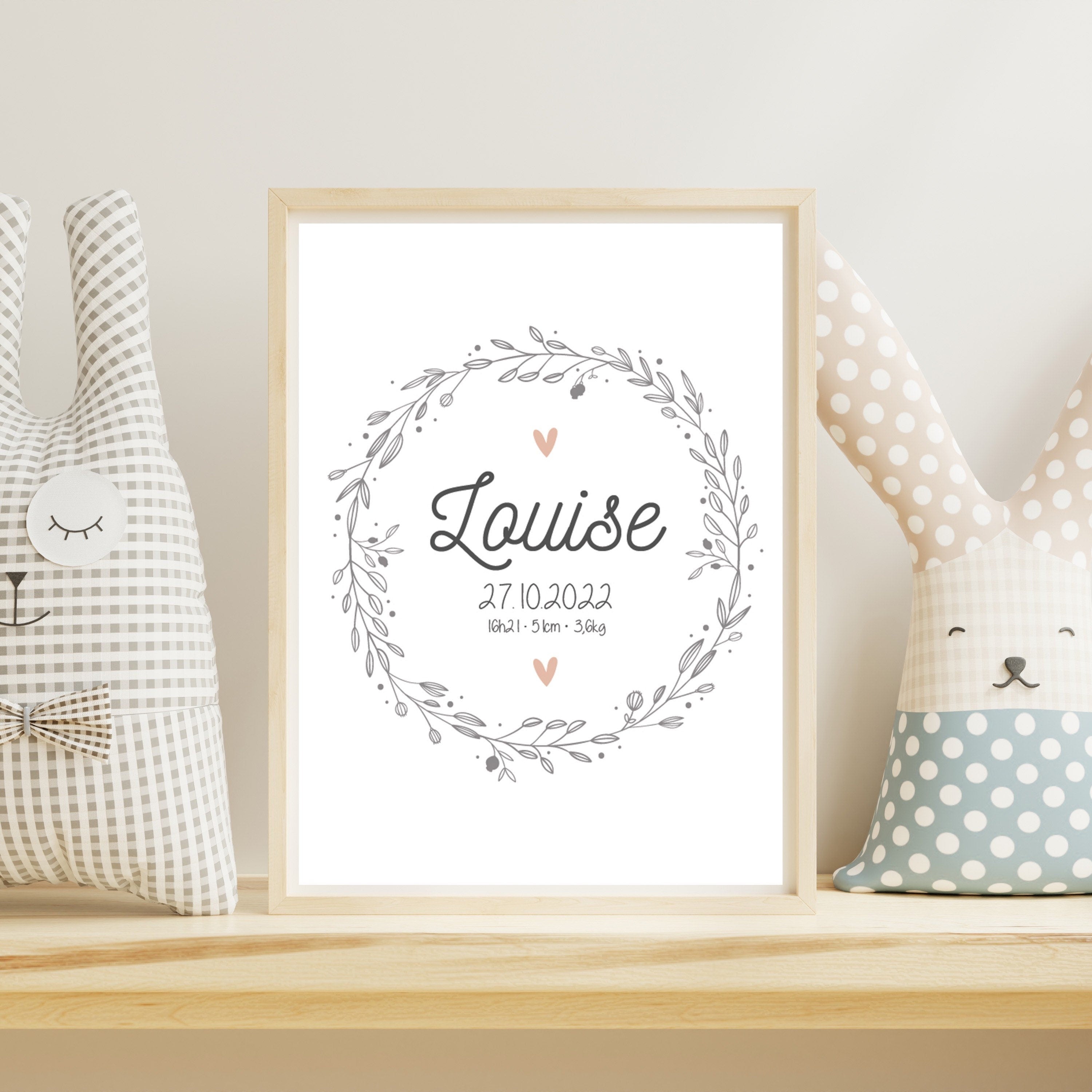 Affiche naissance personnalisable