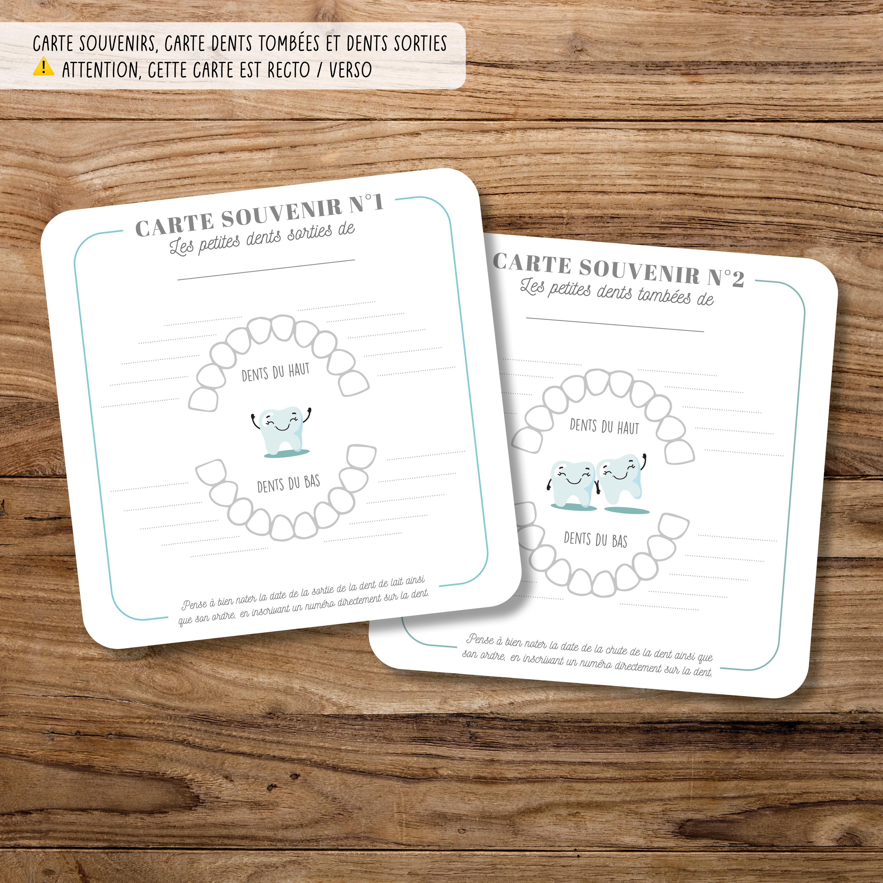 Certificat de la petit souris | Kit de la petite souris, dents tombées, dents sorties