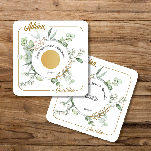 Carte à Gratter personnalisable avec enveloppe