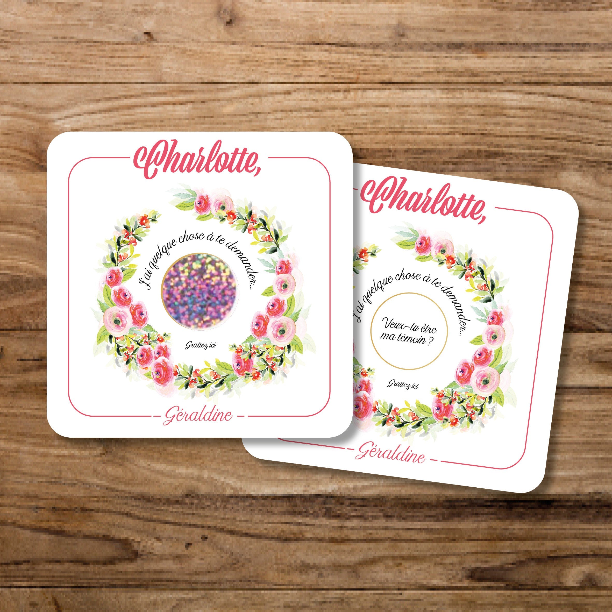 Carte à Gratter personnalisable avec enveloppe