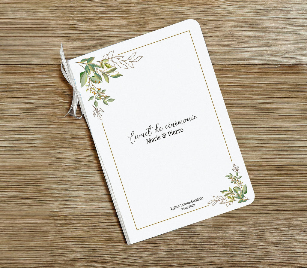 Carnet de cérémonie laïque ou religieuse | Carnet de messe de baptême | Carnet de mariage | Carnet de cérémonie Disney | Livret de messe