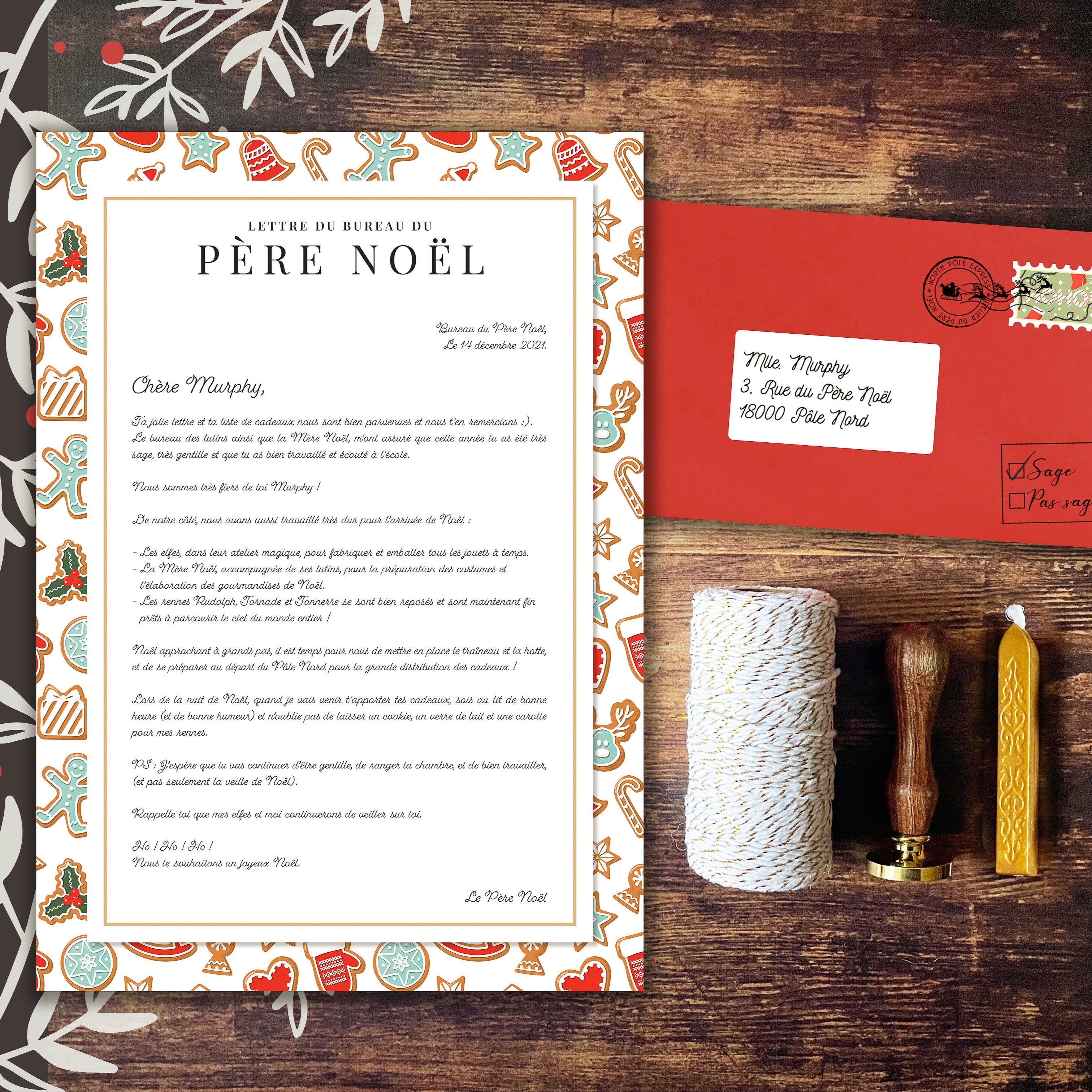 Lettre du Père Noël personnalisée - En direct du Pôle Nord