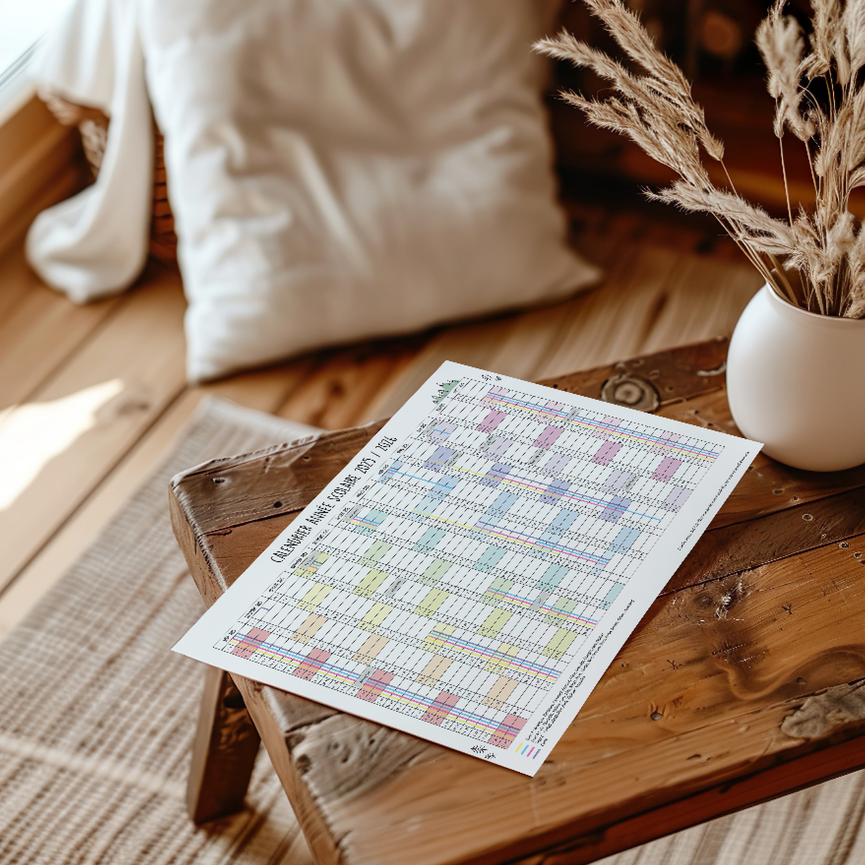 Pack Organisation 2025 PDF | Calendrier Annuel | Planning Vacances Scolaires + Mensuel & To-Do List à Imprimer | A4 et A5