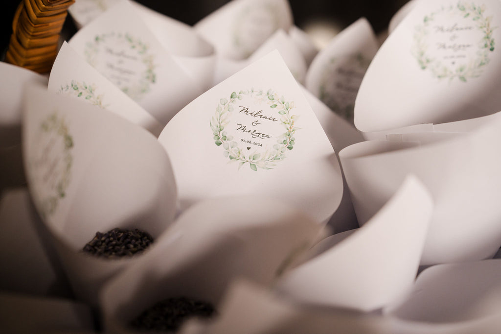 Lot de 10 Cornet de lavande pour mariage – Personnalisable