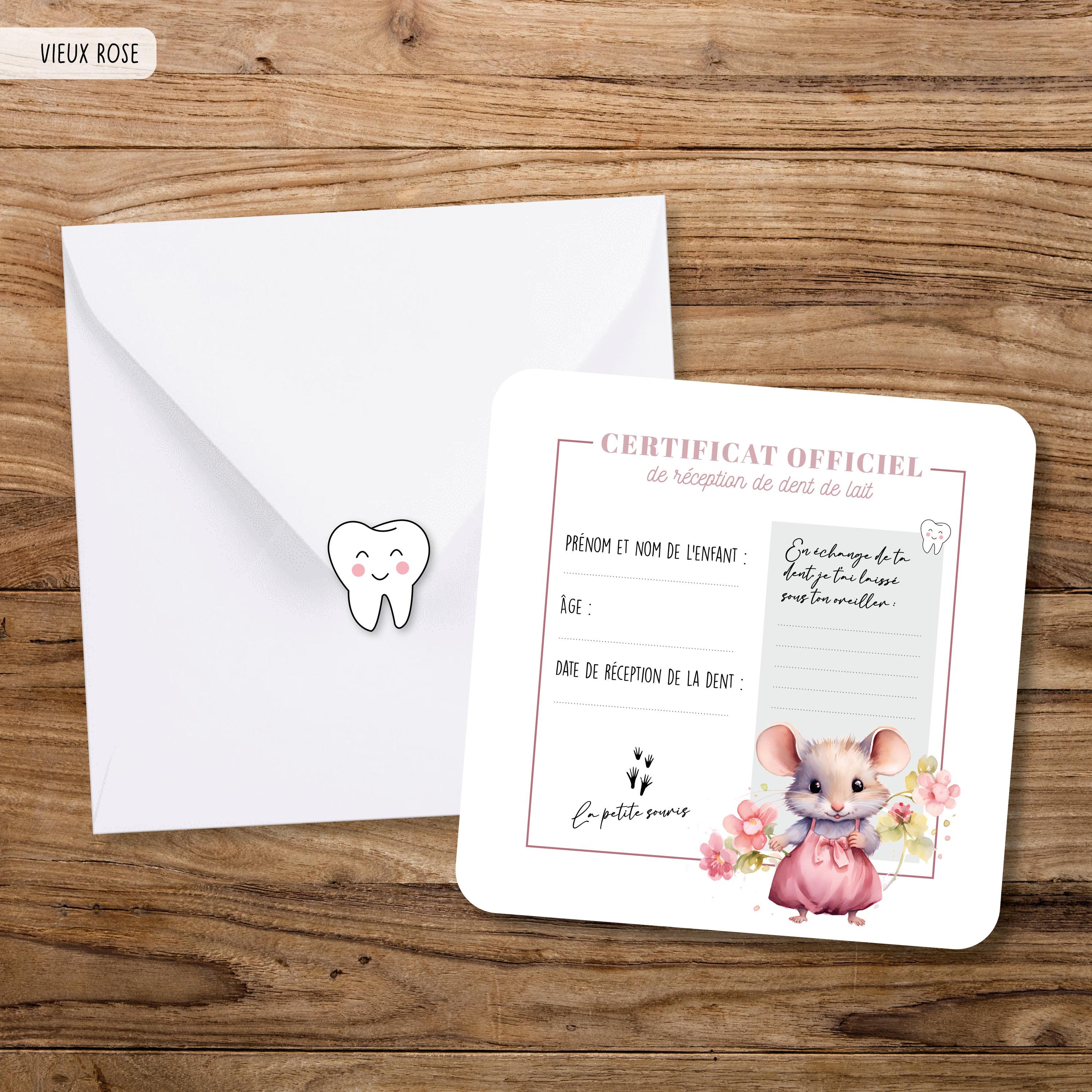 Certificat de la petit souris | Kit de la petite souris, dents tombées, dents sorties