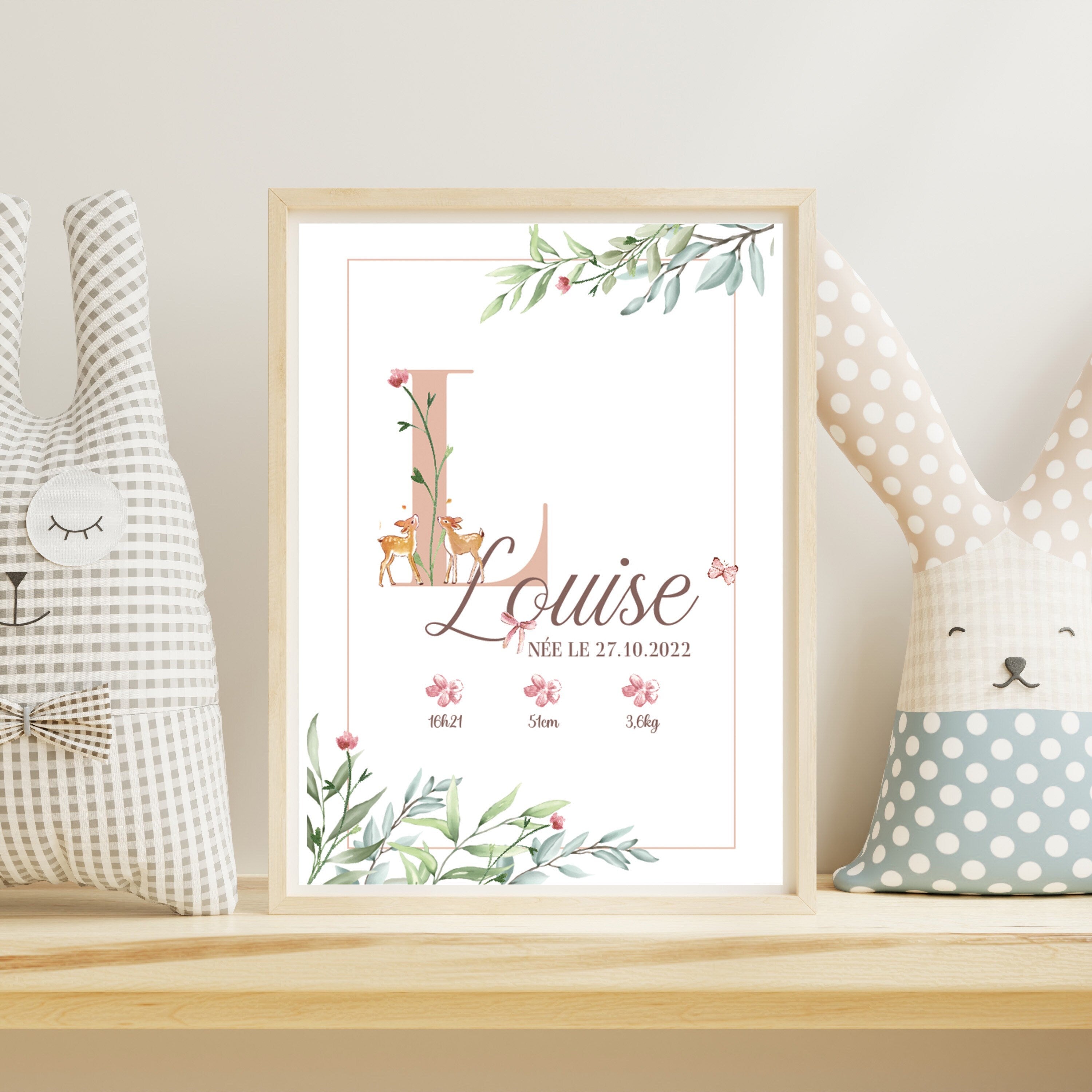Affiche naissance personnalisable