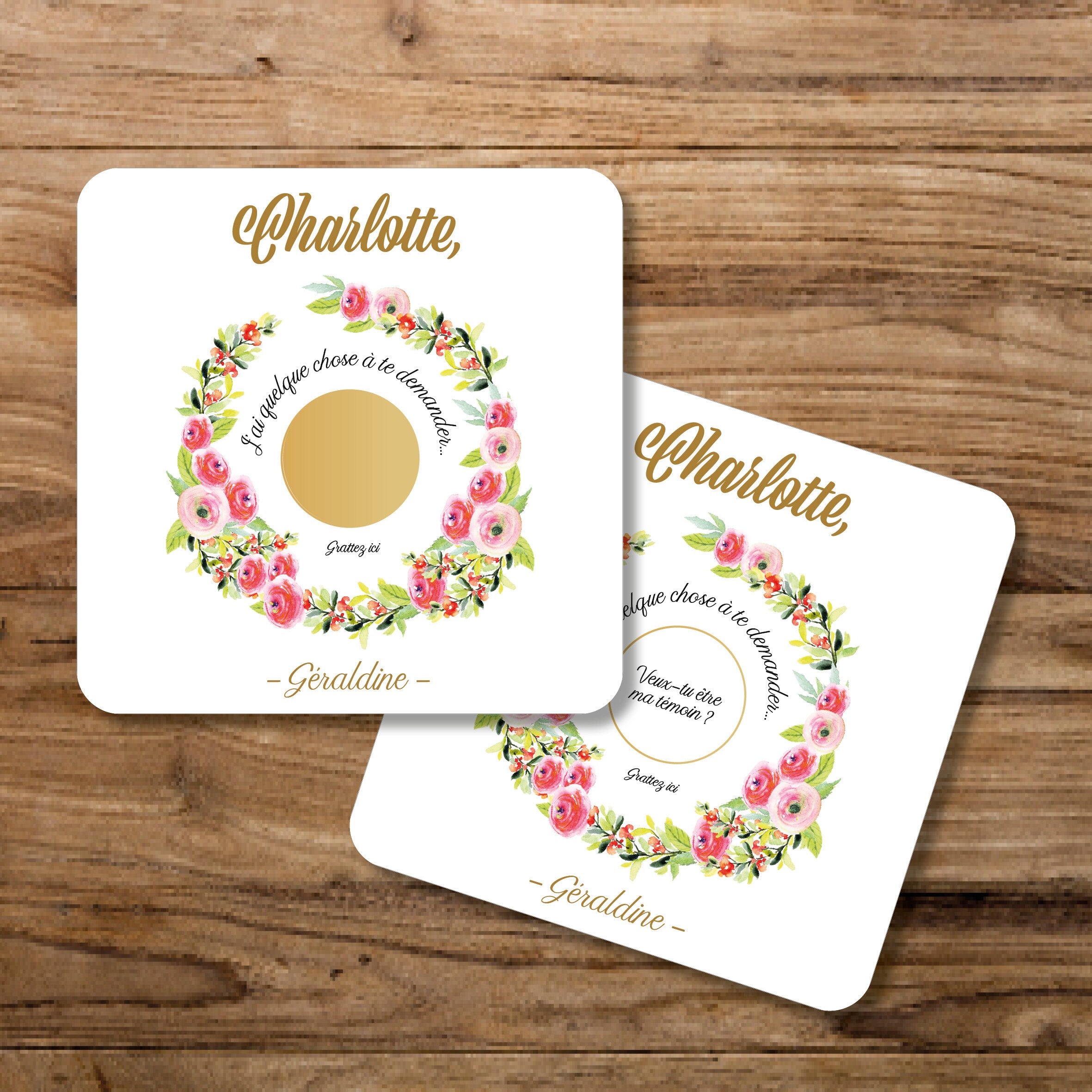 Carte à Gratter personnalisable avec enveloppe