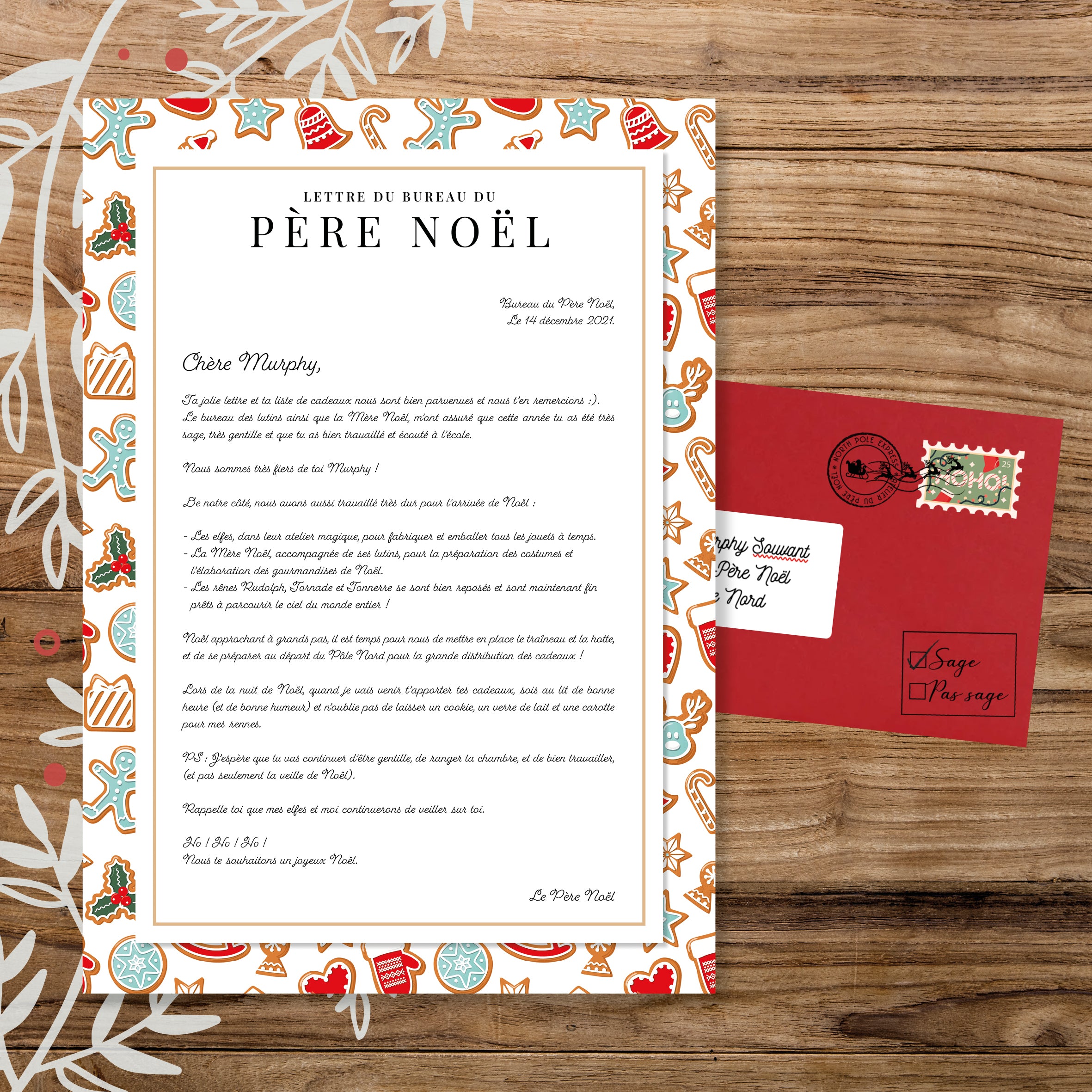 Lettre du Père Noël personnalisée - En direct du Pôle Nord