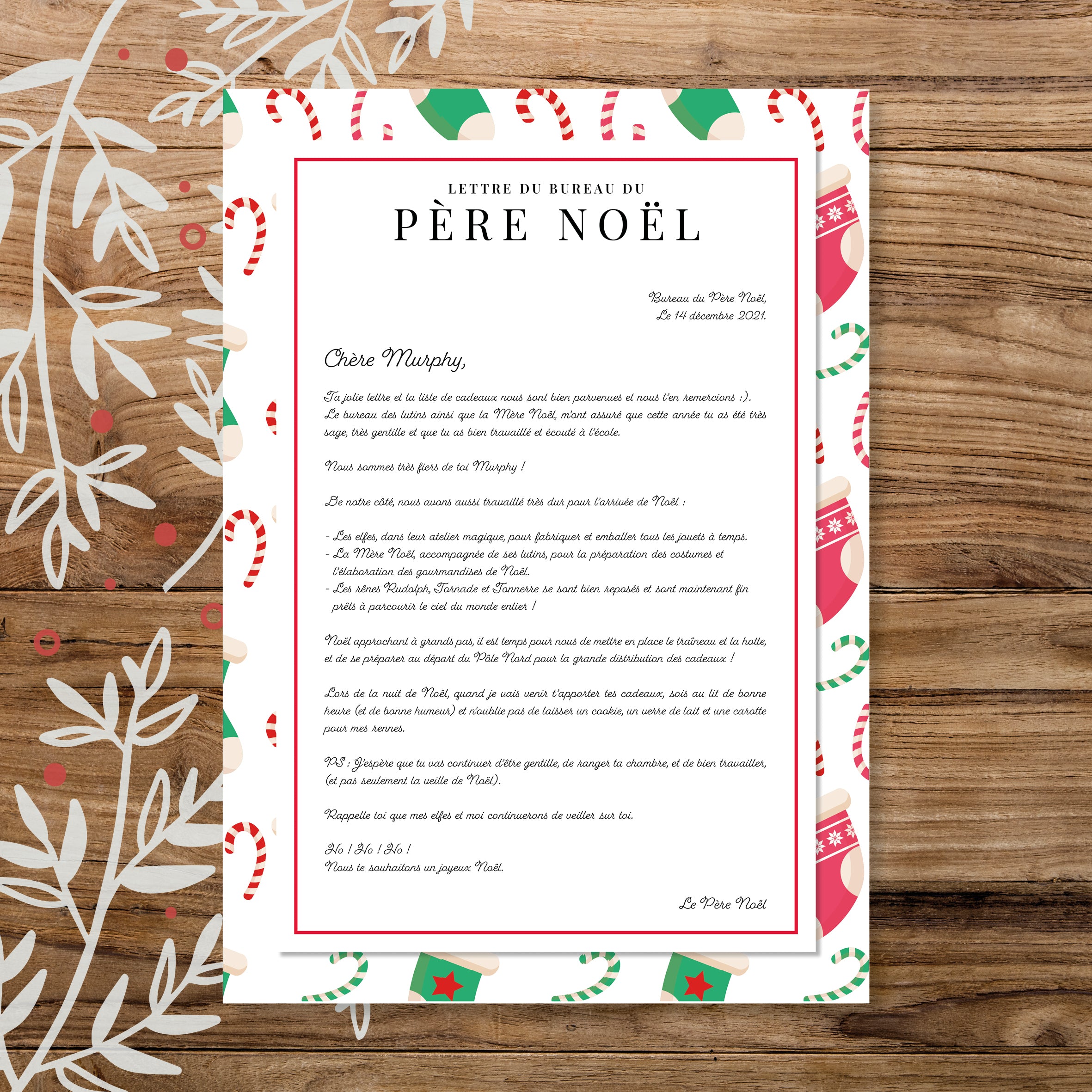 Lettre du Père Noël personnalisée - En direct du Pôle Nord