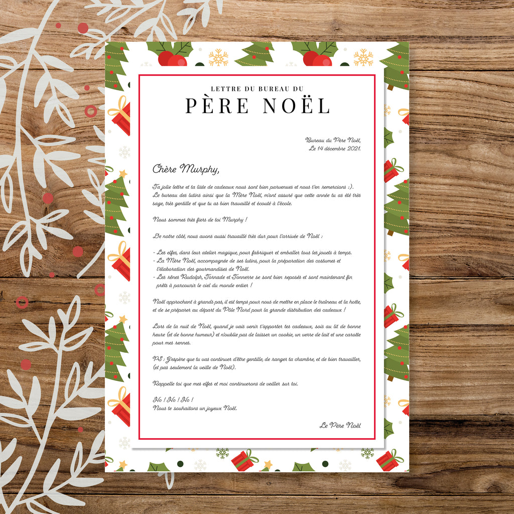 Lettre du Père Noël personnalisée - En direct du Pôle Nord