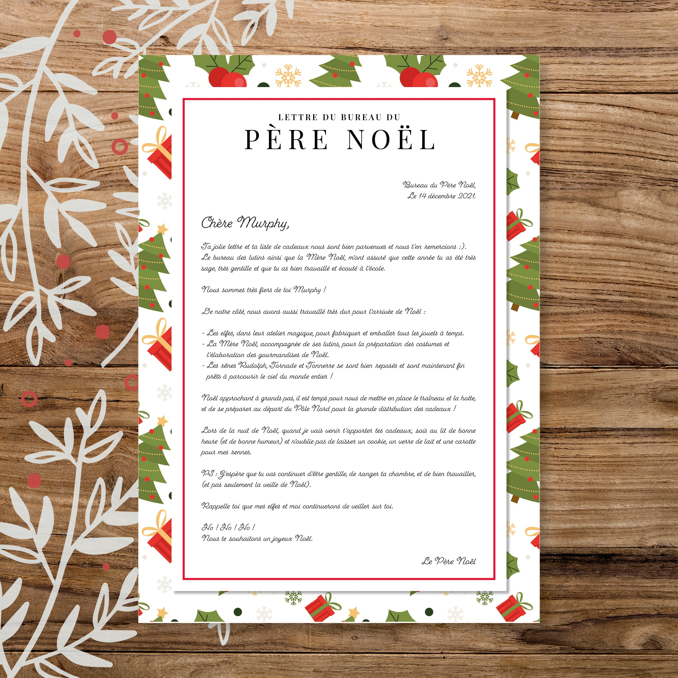 Lettre du Père Noël personnalisée - En direct du Pôle Nord