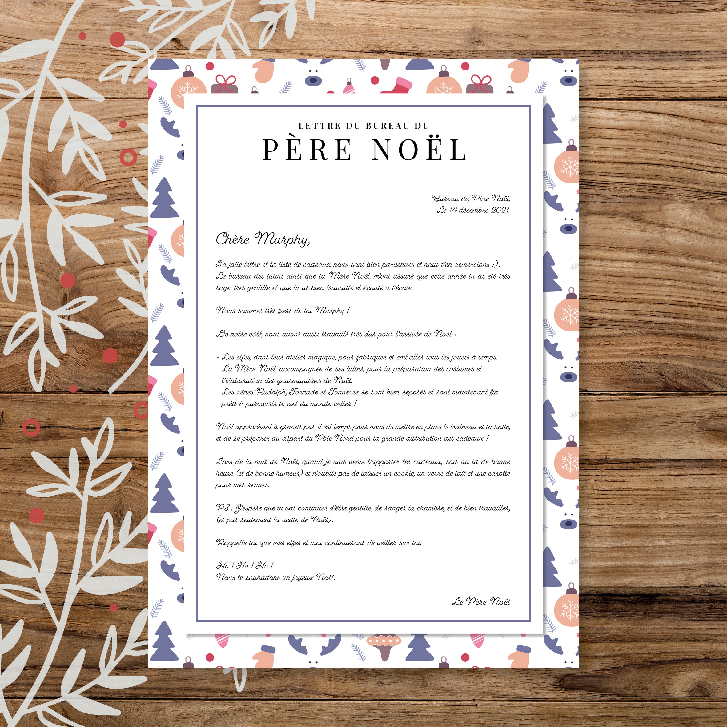 Lettre du Père Noël personnalisée - En direct du Pôle Nord